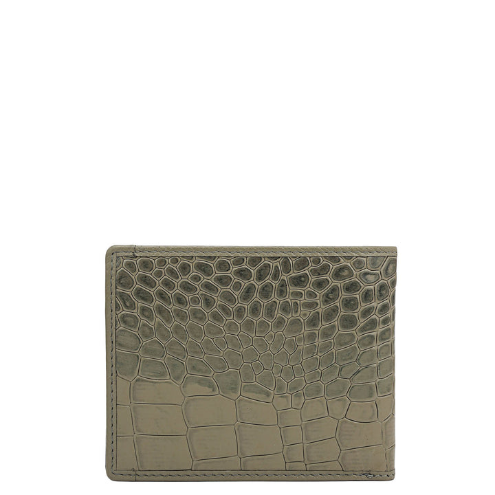 Stone Grey Bifold Leather Mens Wallet