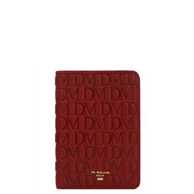 Monogram Leather Notepad - Red