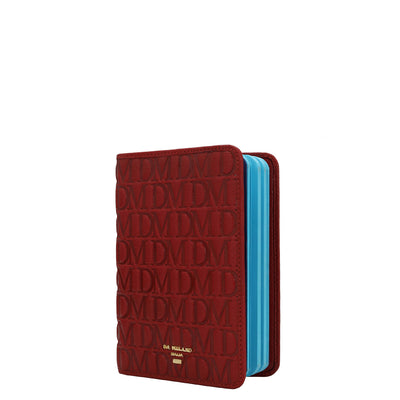 Monogram Leather Notepad - Red
