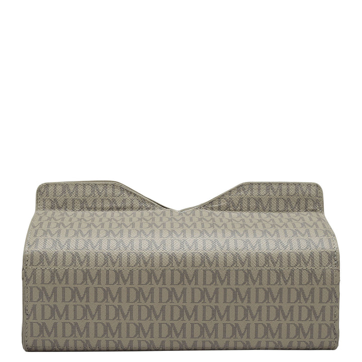Monogram Leather Napkin Case - Chalk