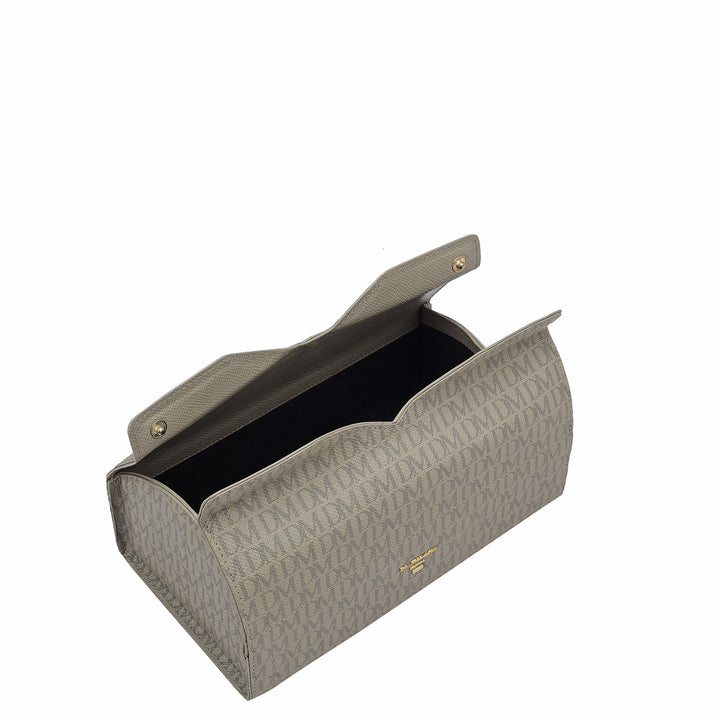 Monogram Leather Napkin Case - Chalk