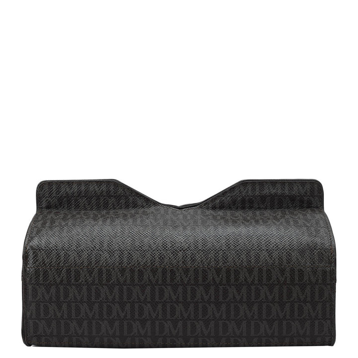 Monogram Leather Napkin Case - Chocolate
