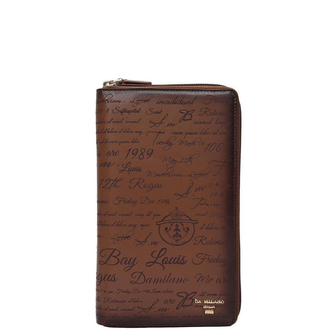 Signato Leather Passport Case - Cognac