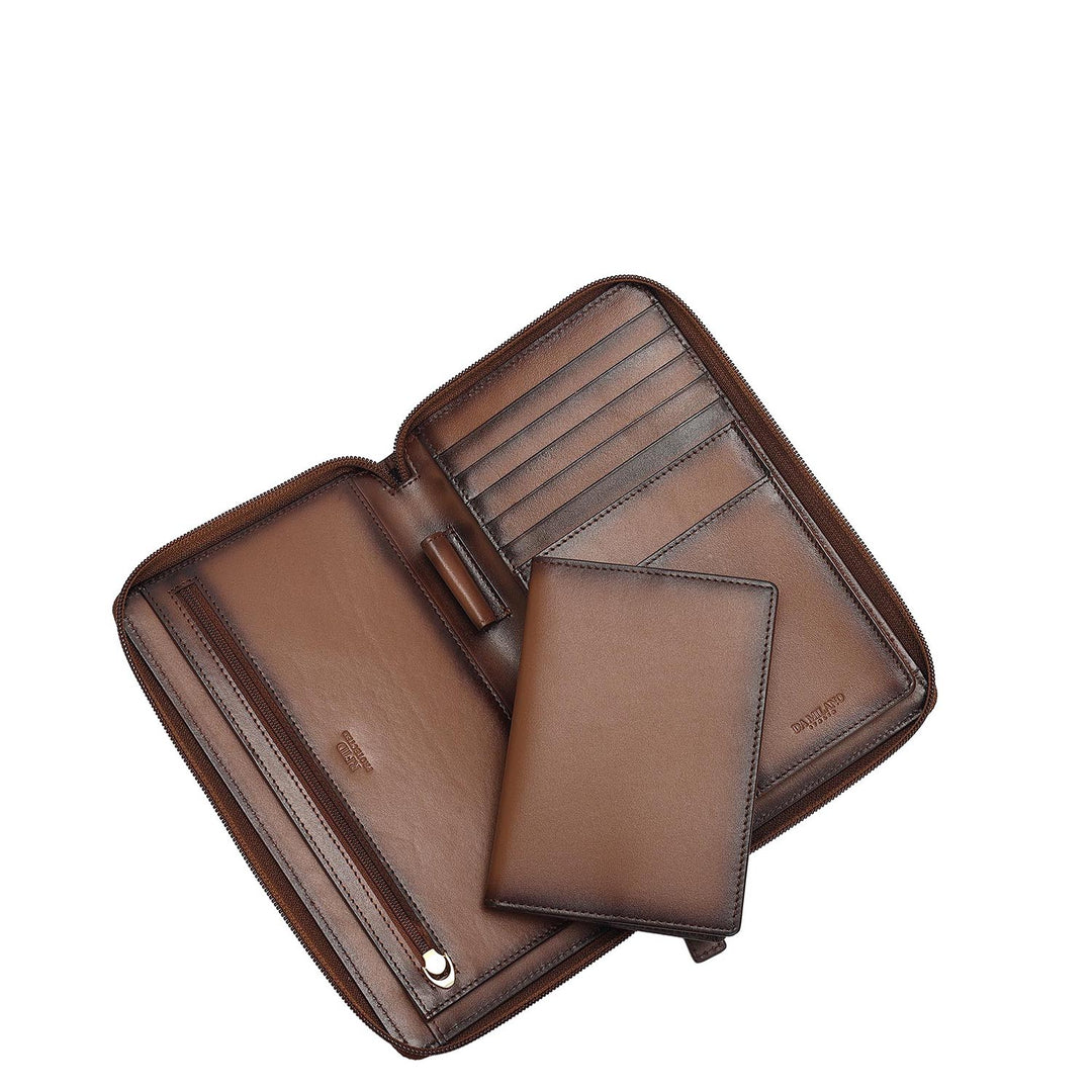 Signato Leather Passport Case - Cognac