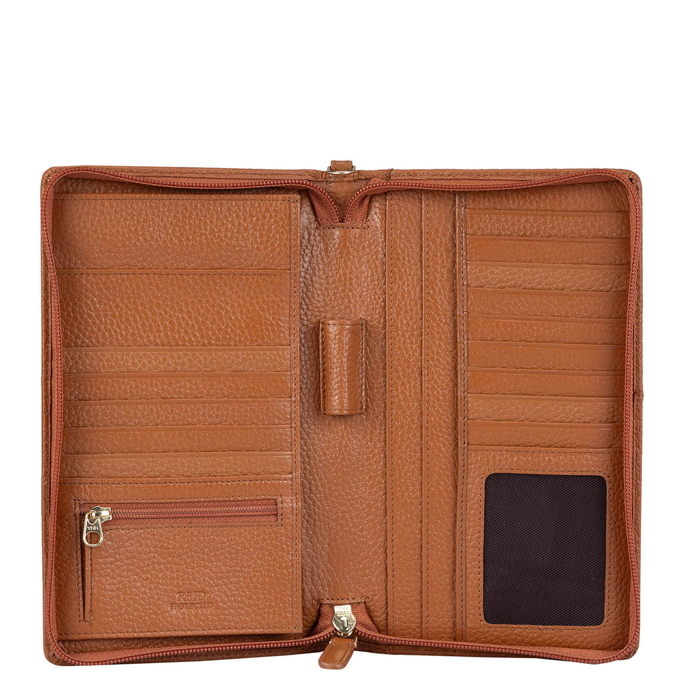 Wax Leather Passport Case - Caramel