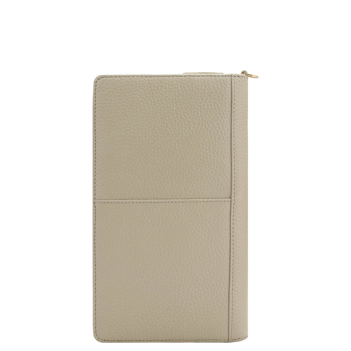 Wax Leather Passport Case - Ivory