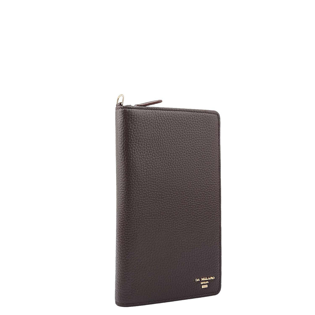 Wax Leather Passport Case - Chocolate