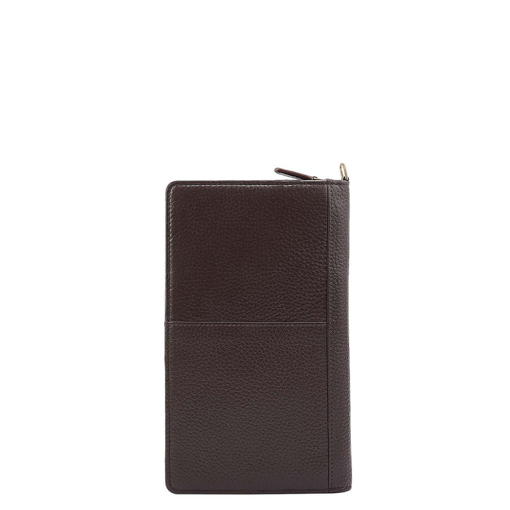 Wax Leather Passport Case - Chocolate