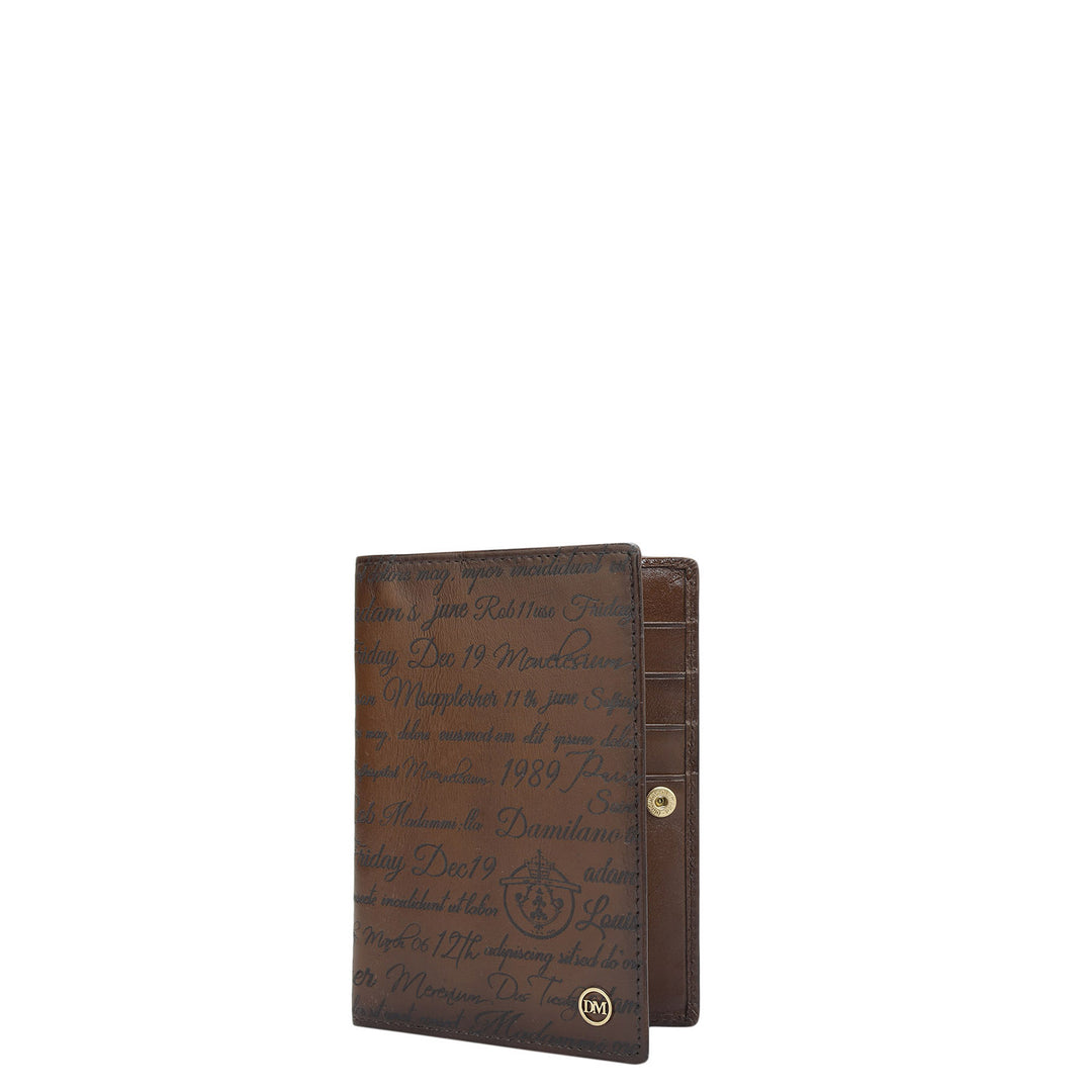 Signato Leather Passport Case - Cognac