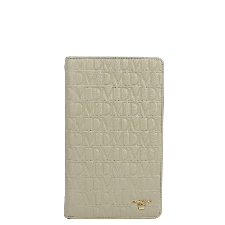Monogram Leather Passport Case - Khaki