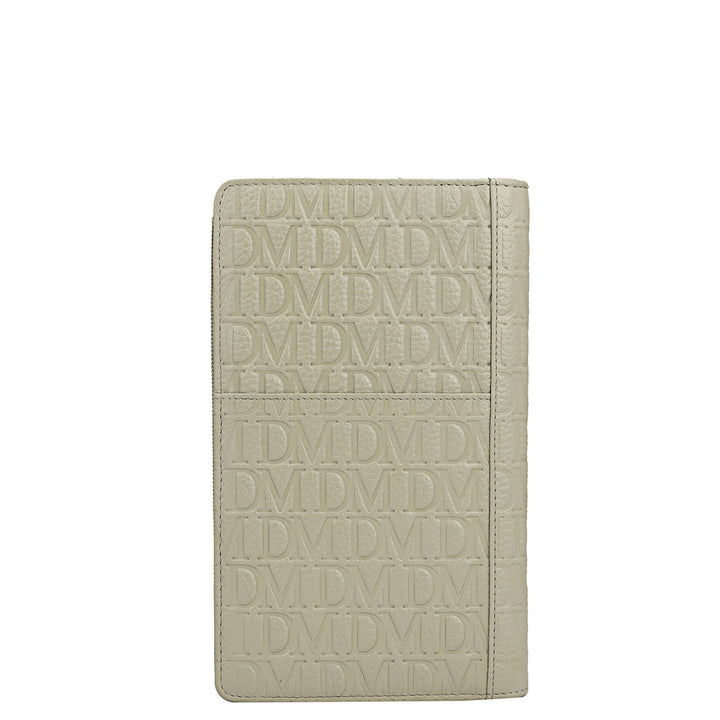 Monogram Leather Passport Case - Khaki