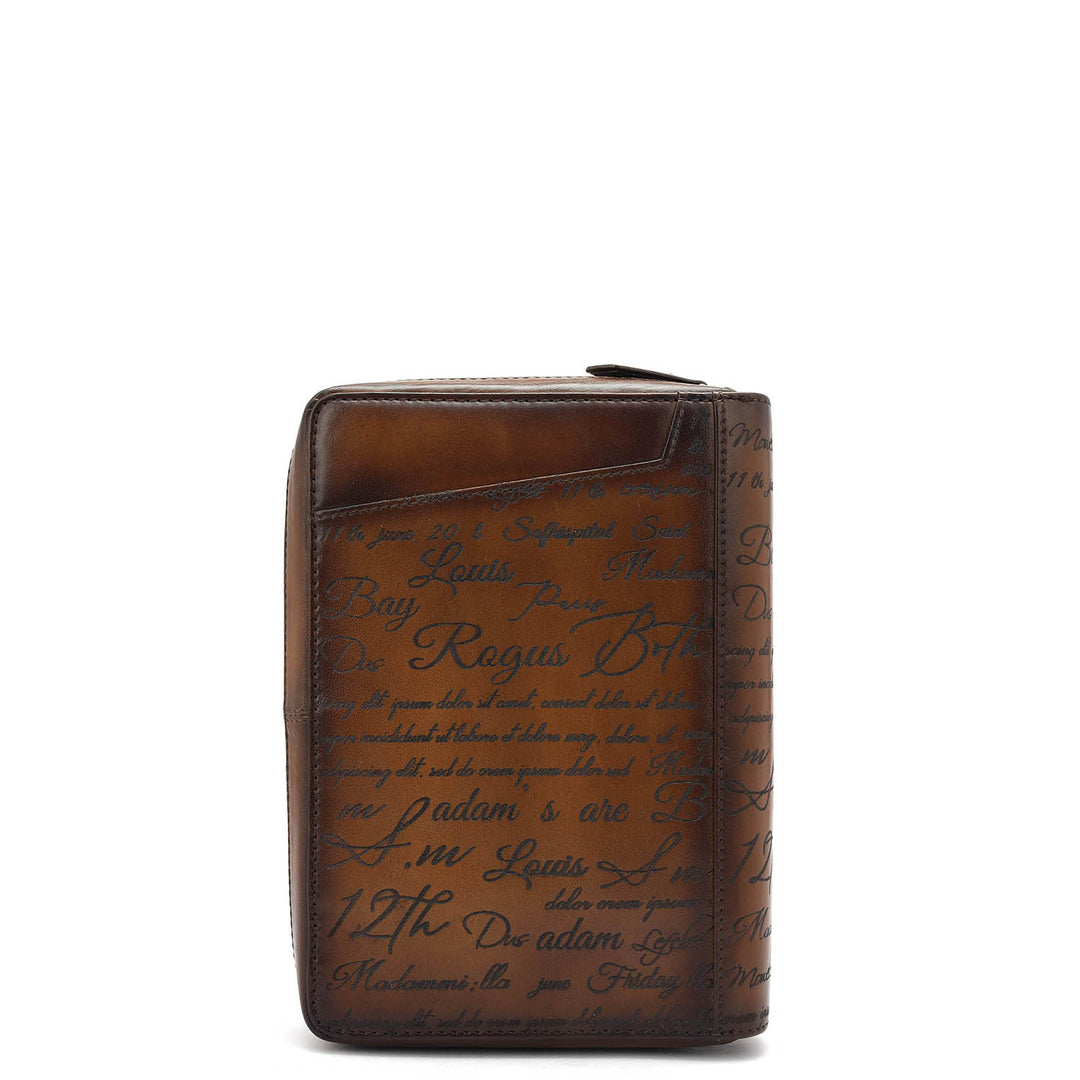Signato Leather Passport Case - Cognac