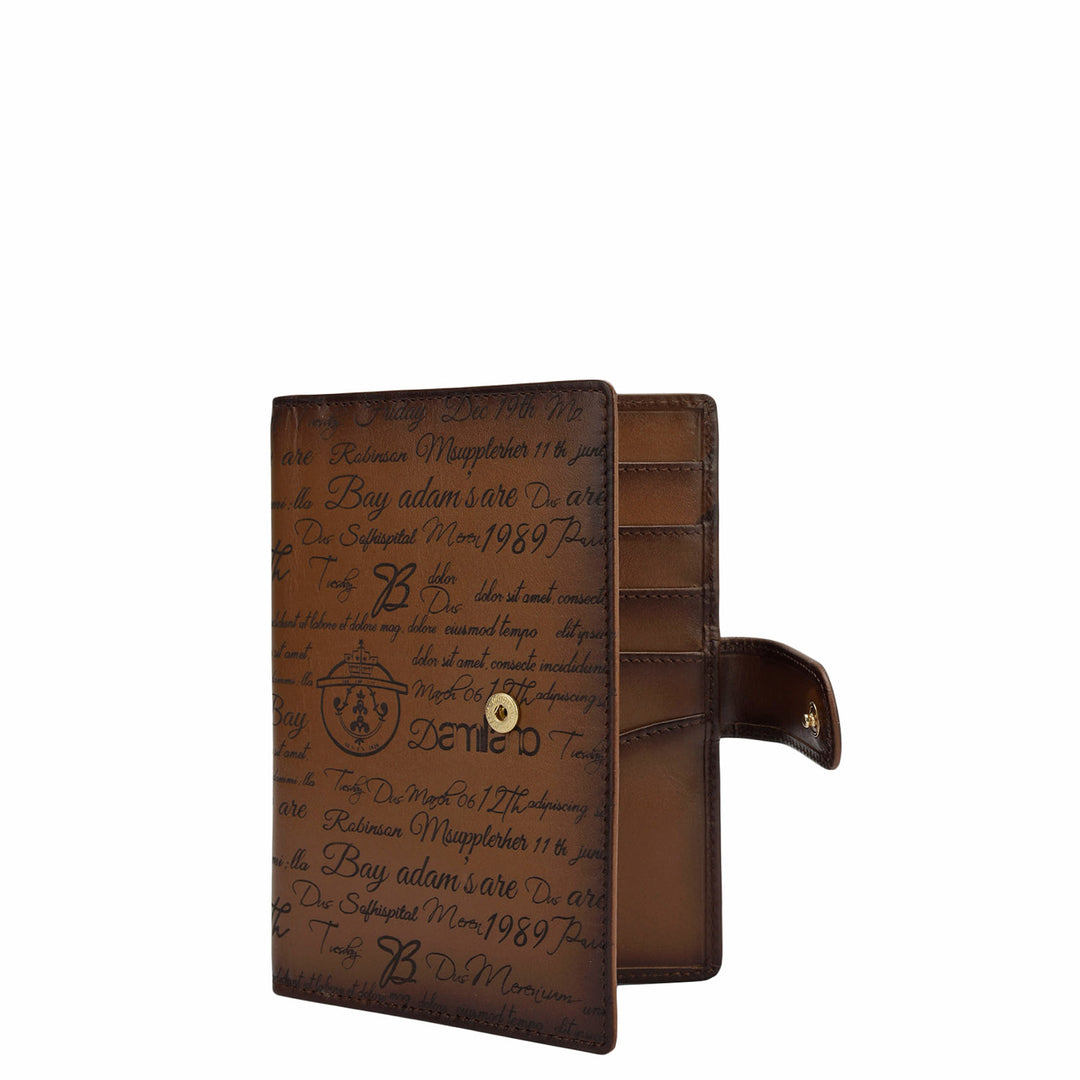 Signato Leather Passport Case - Cognac