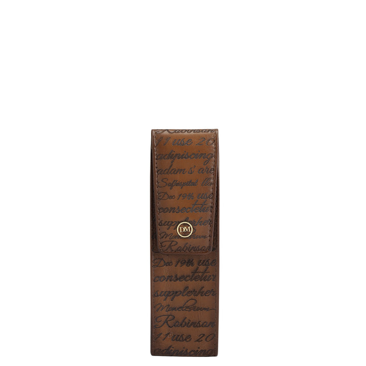 Signato Leather Pen Case - Cognac
