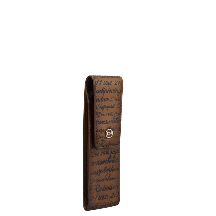 Signato Leather Pen Case - Cognac