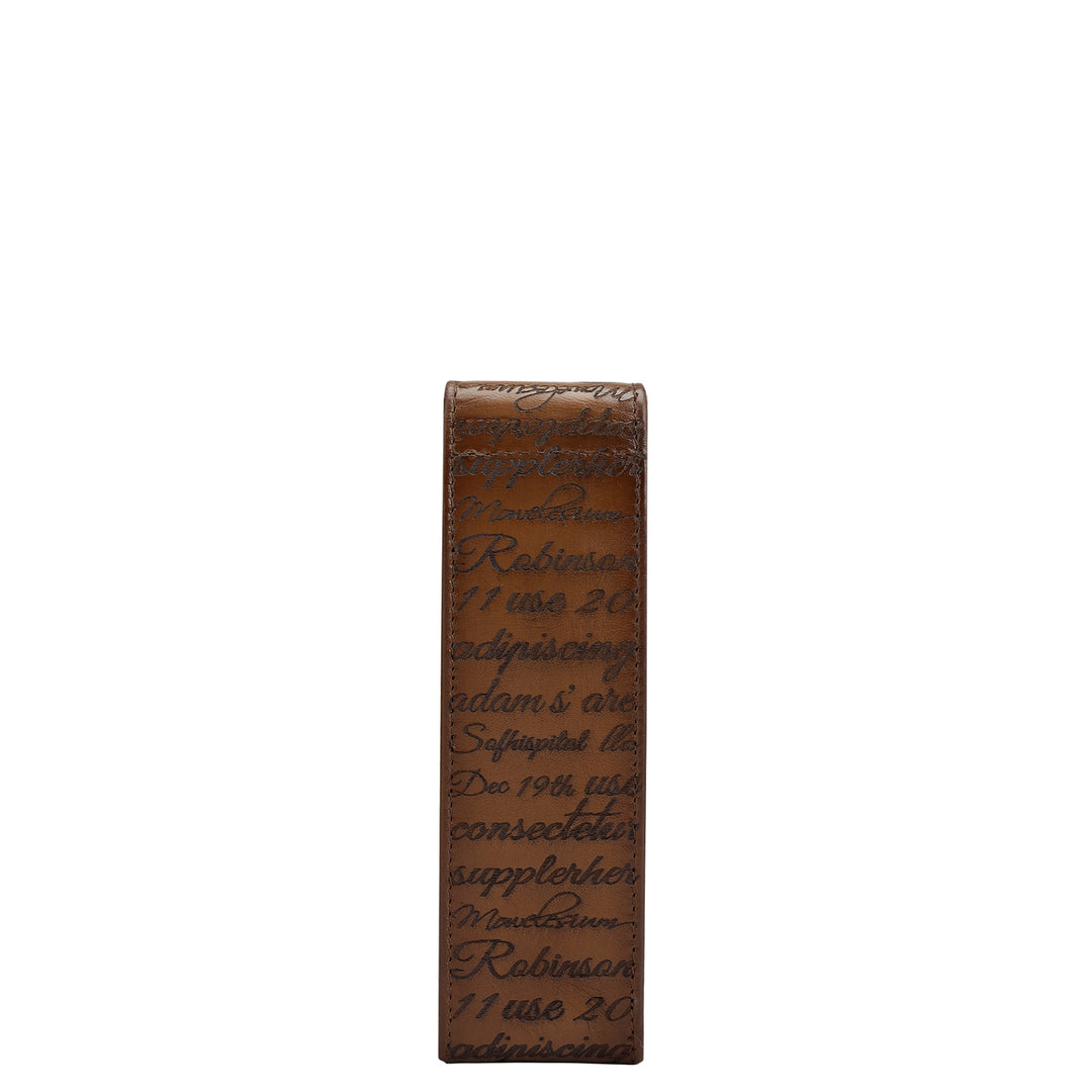 Signato Leather Pen Case - Cognac