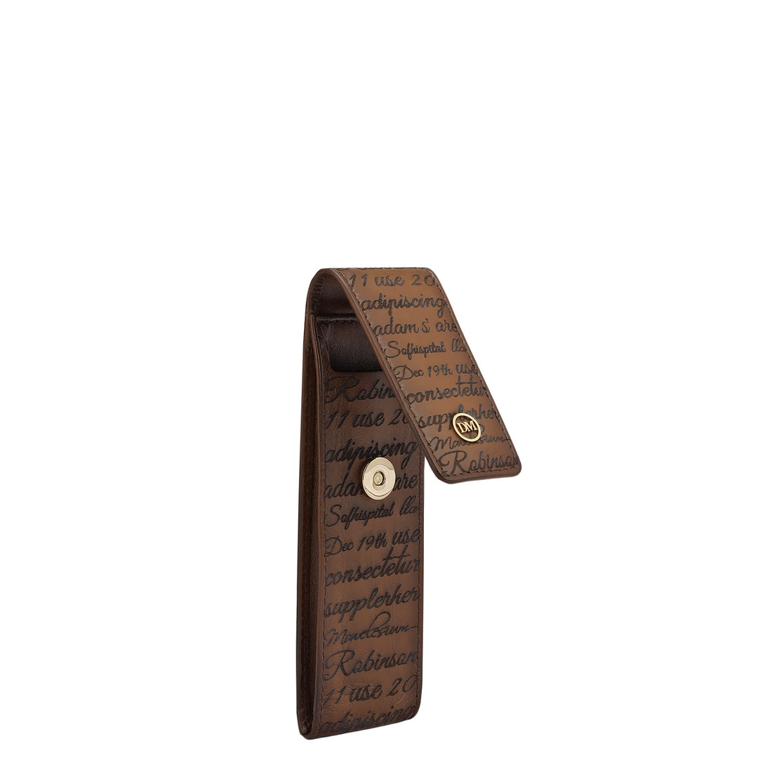 Signato Leather Pen Case - Cognac
