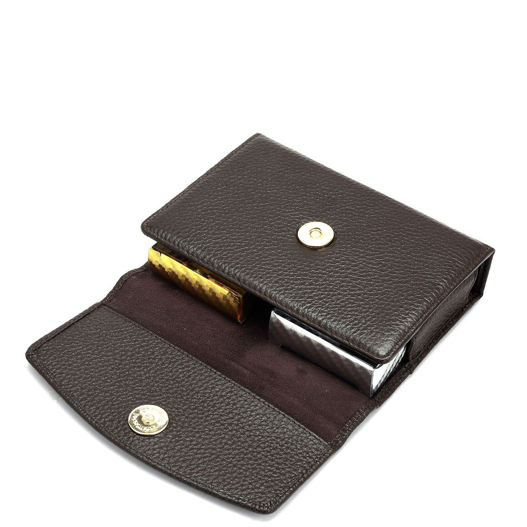 Wax Leather Playing Cards - Chocolate