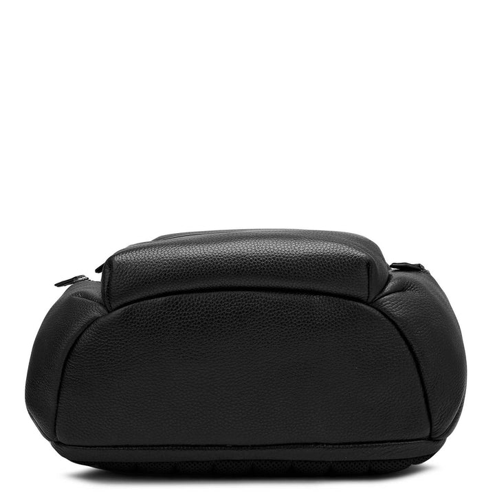 Wax Leather Backpack - Black