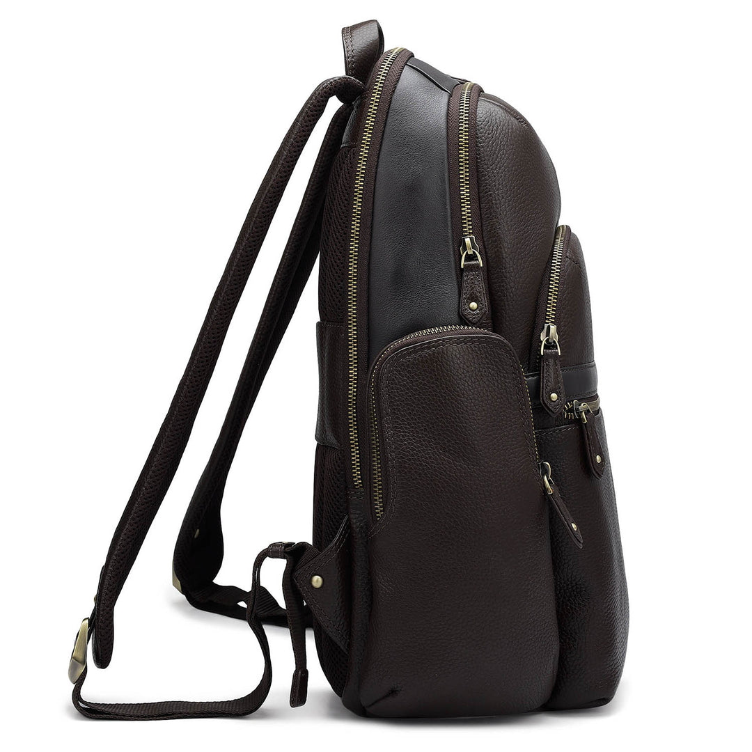 Wax Leather Backpack - Chocolate