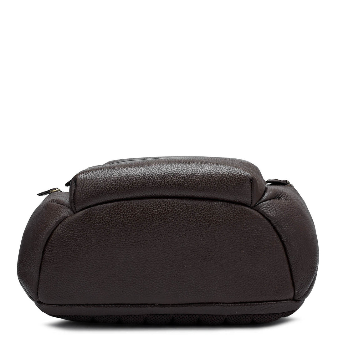 Wax Leather Backpack - Chocolate