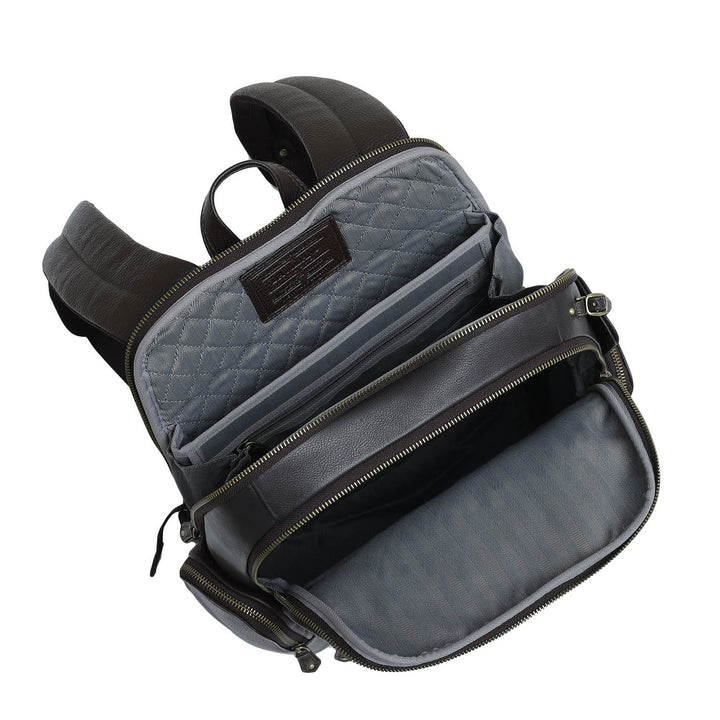 Wax Leather Backpack - Chocolate