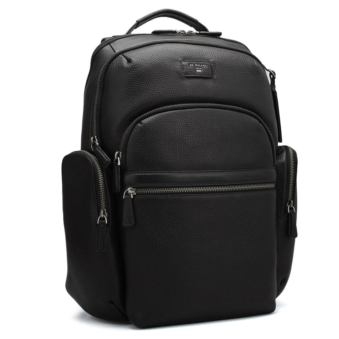 Wax Leather Backpack - Black