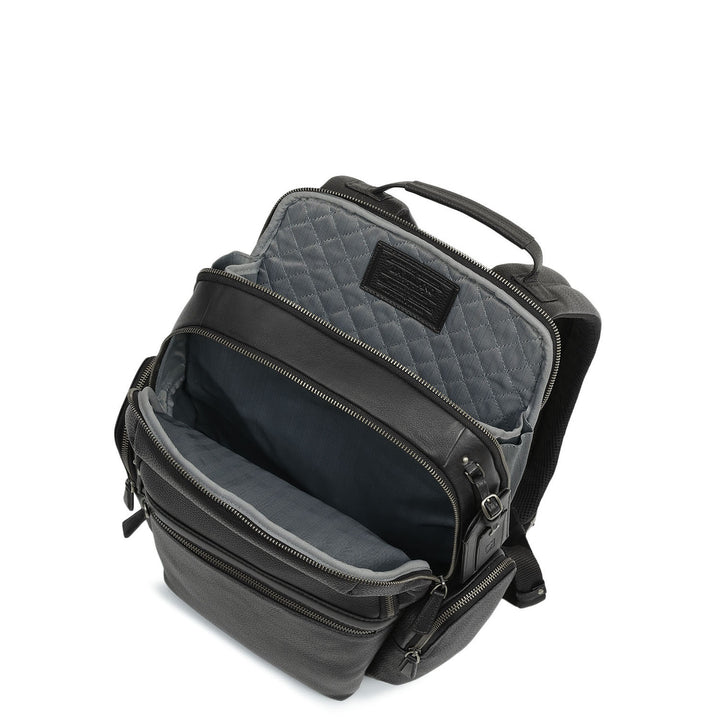 Wax Leather Backpack - Black