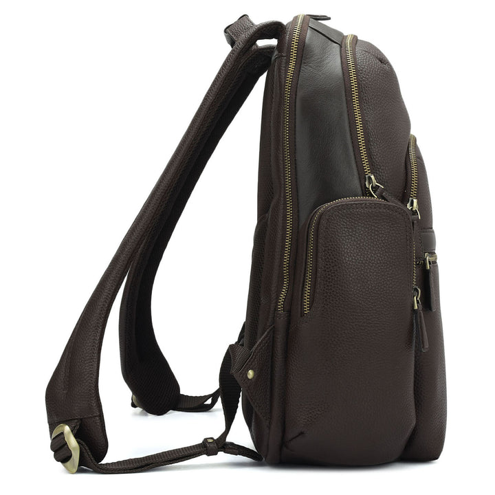 Wax Leather Backpack - Chocolate
