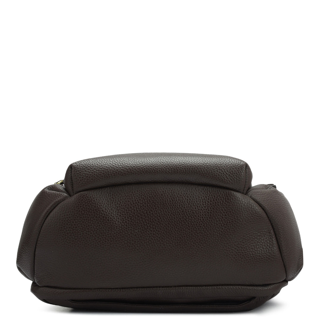 Wax Leather Backpack - Chocolate