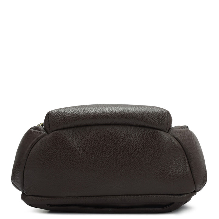 Wax Leather Backpack - Chocolate