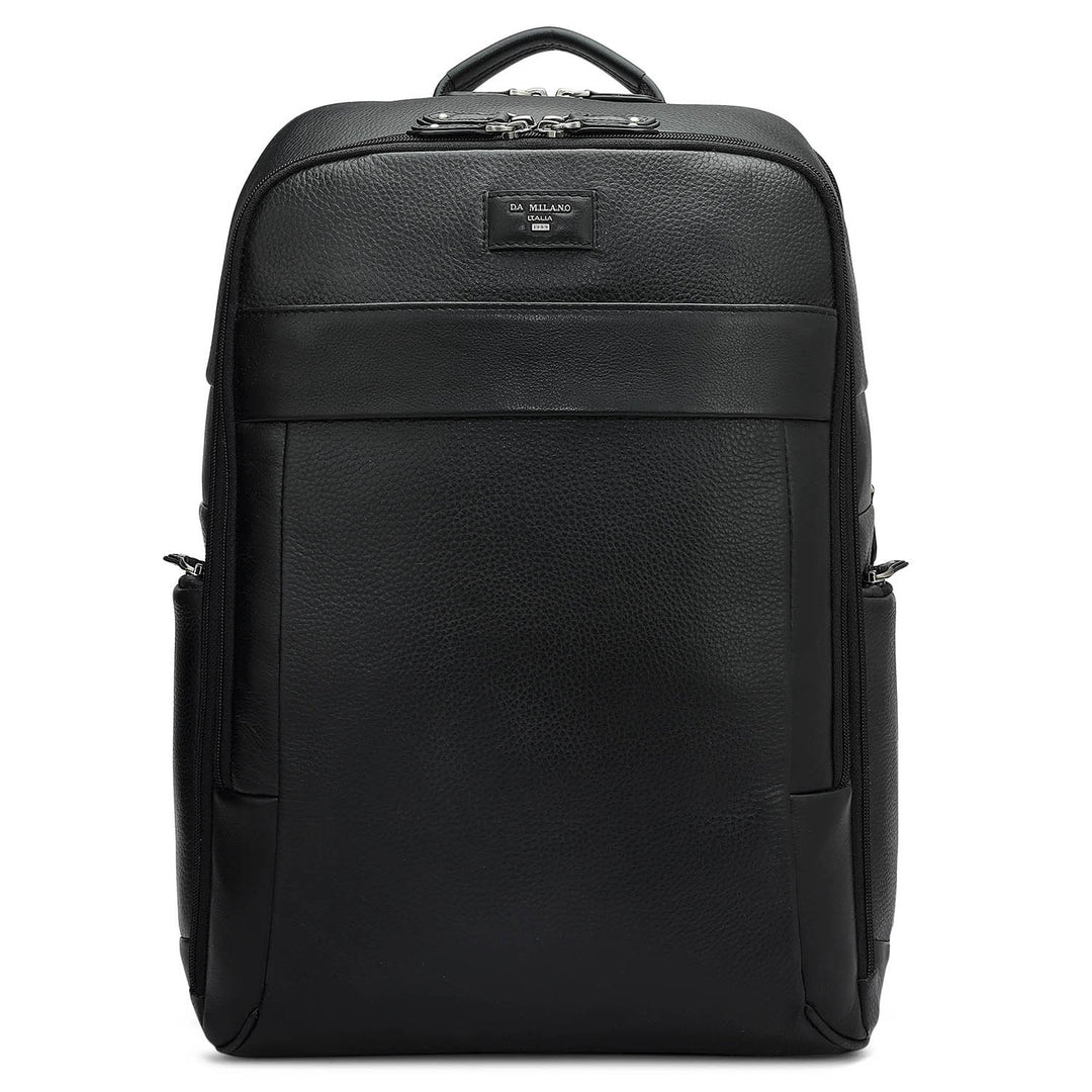 Wax Leather Backpack - Black