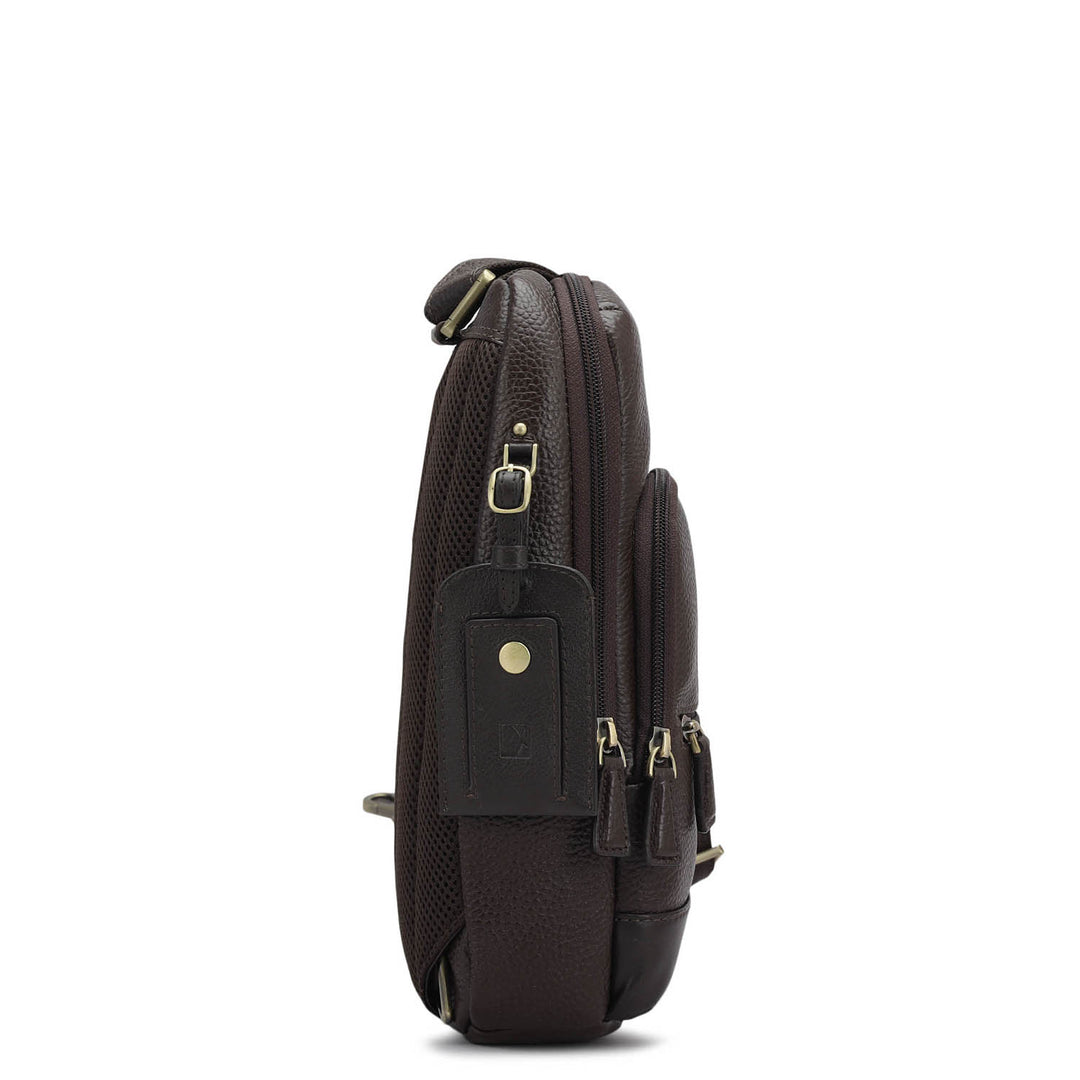 Wax Leather Backpack - Chocolate