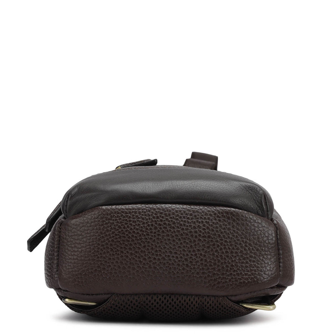 Wax Leather Backpack - Chocolate
