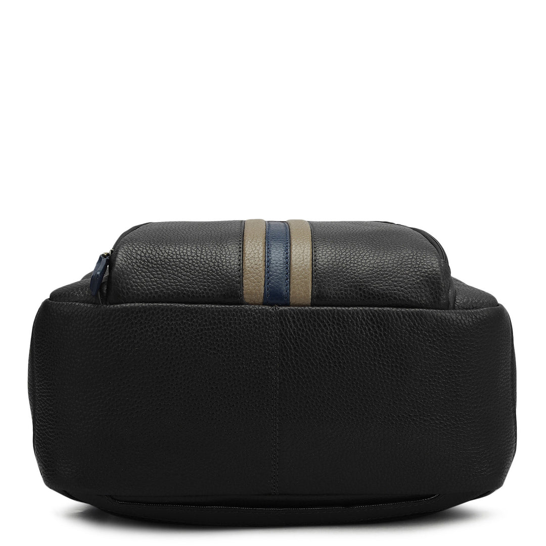 Wax Leather Backpack - Black