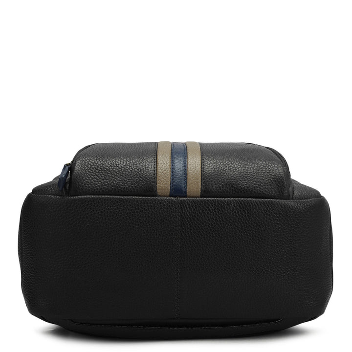 Wax Leather Backpack - Black