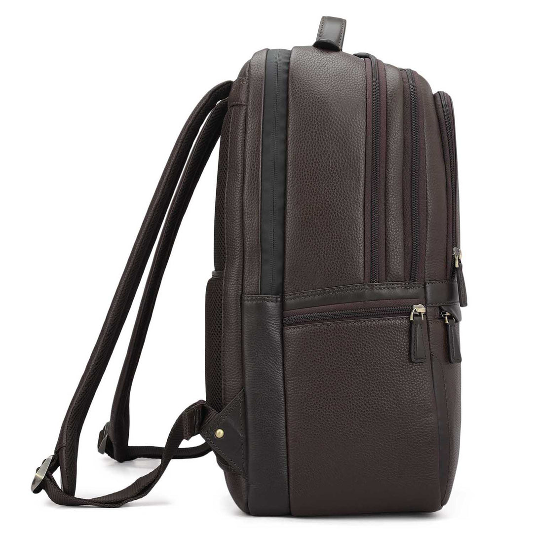 Wax Leather Backpack - Chocolate