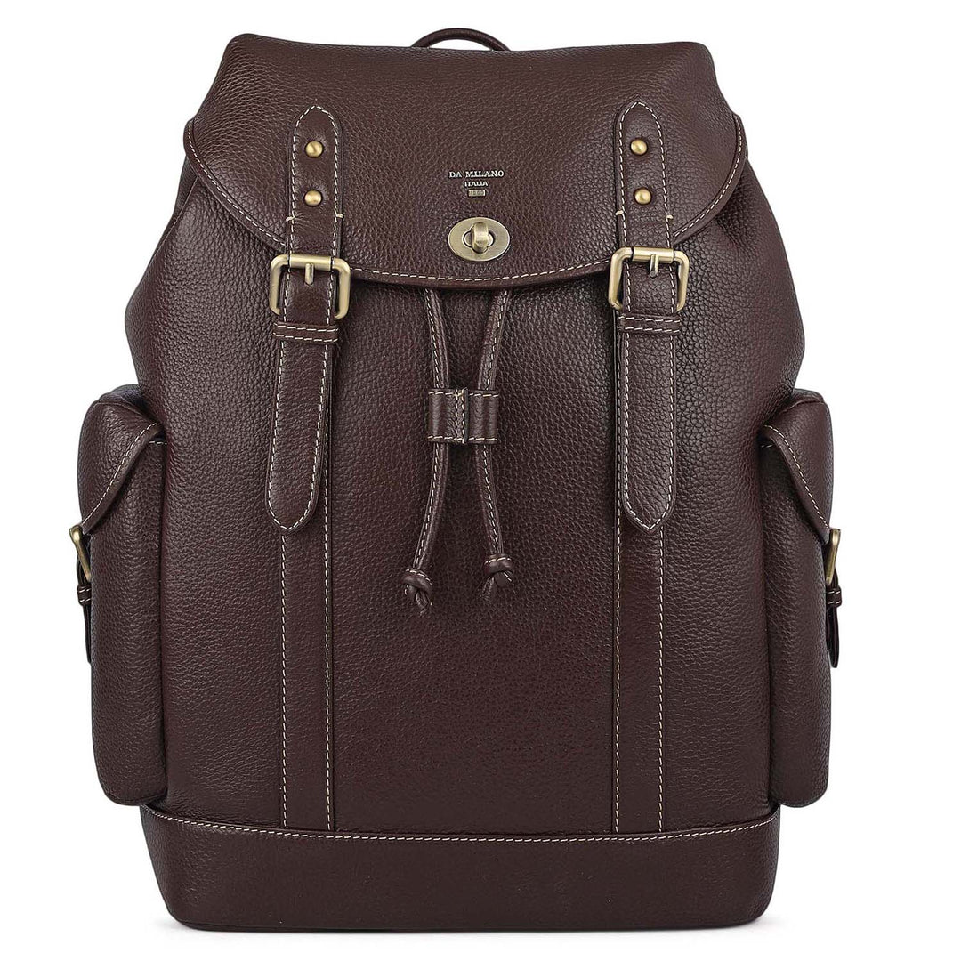Wax Leather Backpack - Chocolate