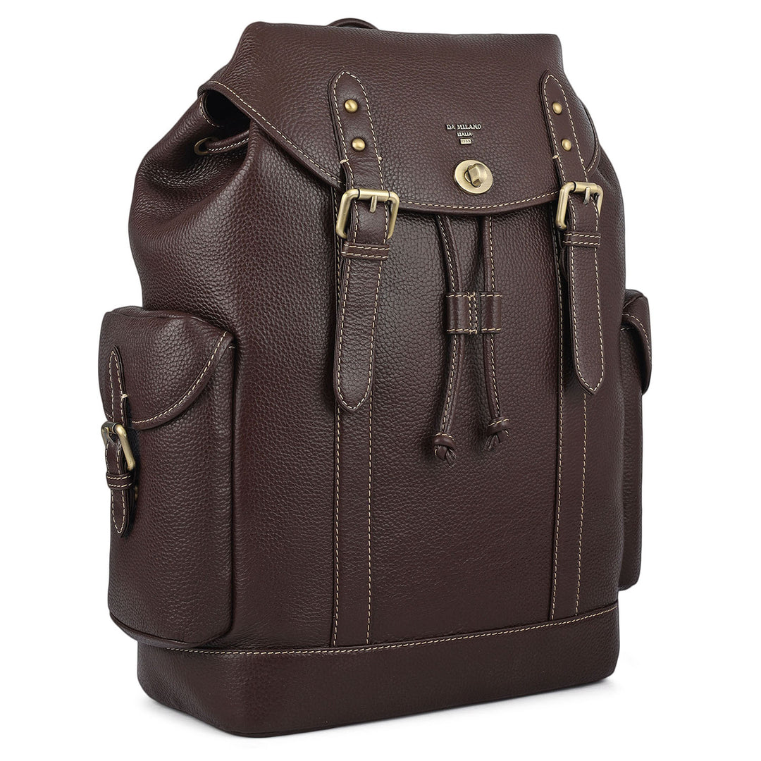 Wax Leather Backpack - Chocolate