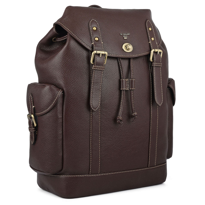 Wax Leather Backpack - Chocolate