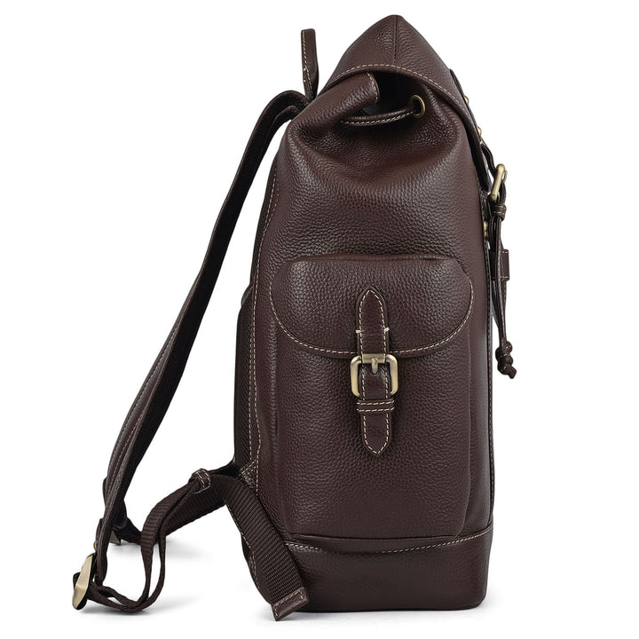 Wax Leather Backpack - Chocolate