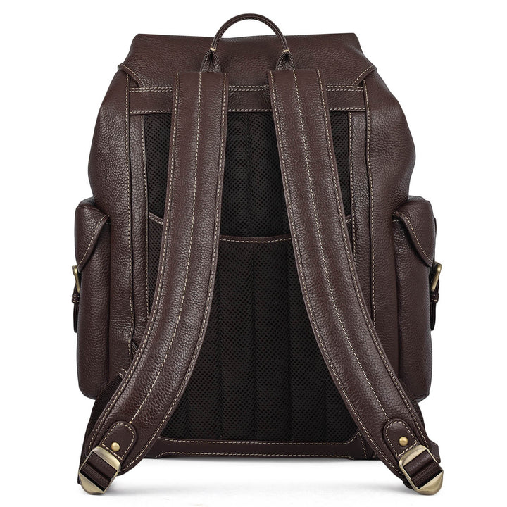 Wax Leather Backpack - Chocolate