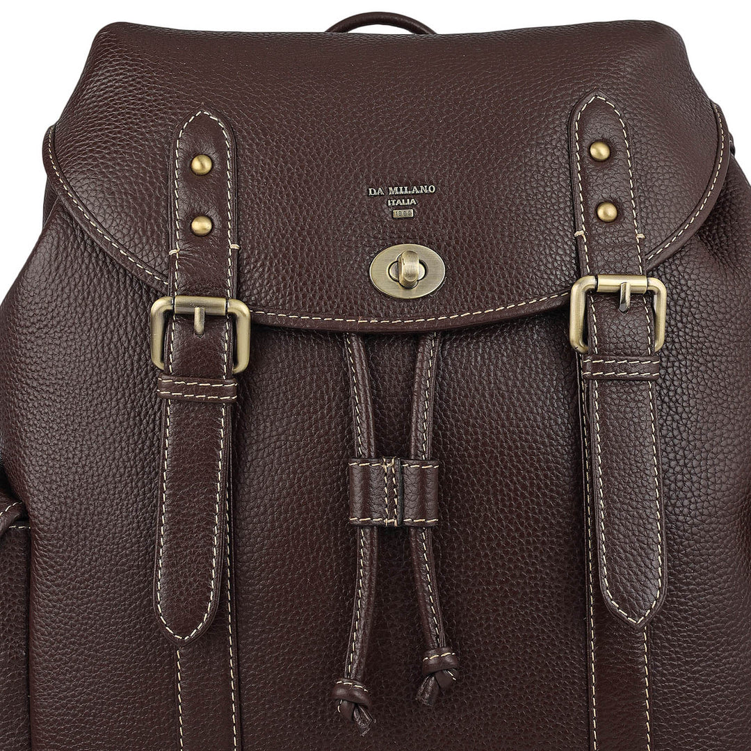 Wax Leather Backpack - Chocolate