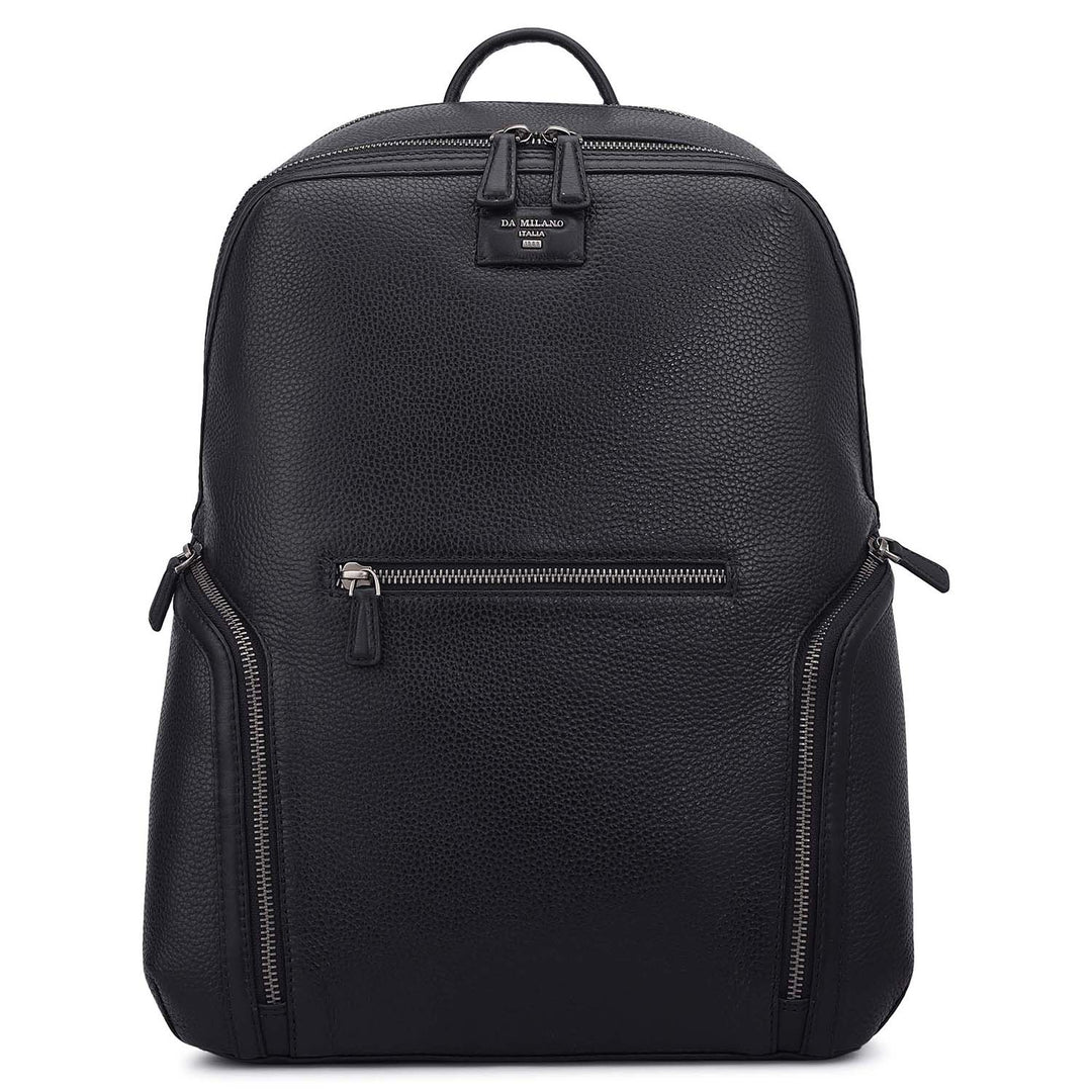 Wax Leather Backpack - Black
