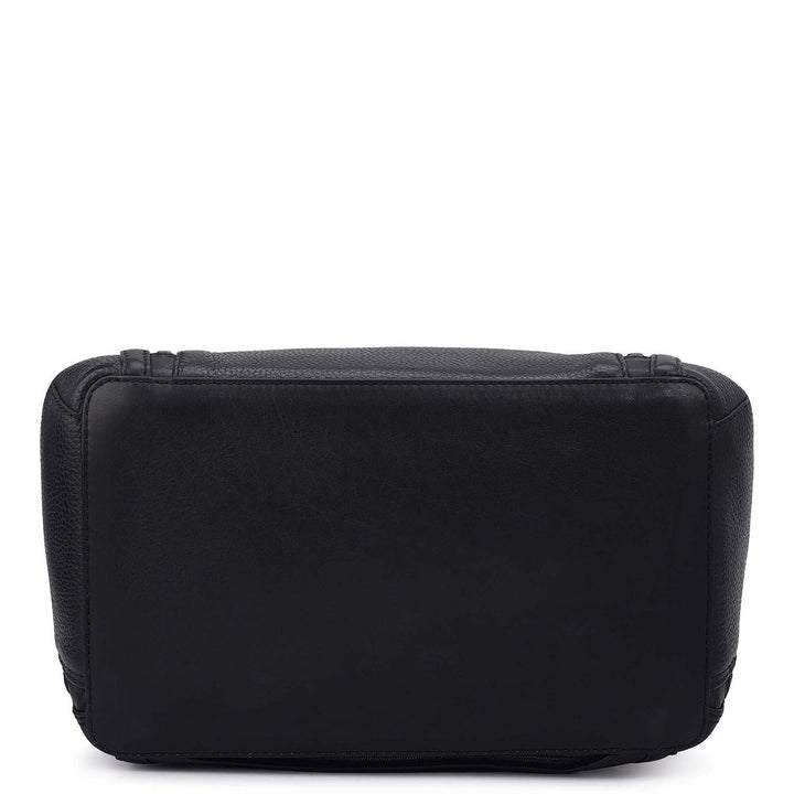 Wax Leather Backpack - Black