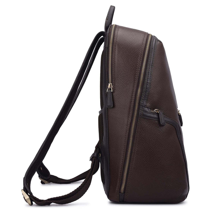 Wax Leather Backpack - Chocolate