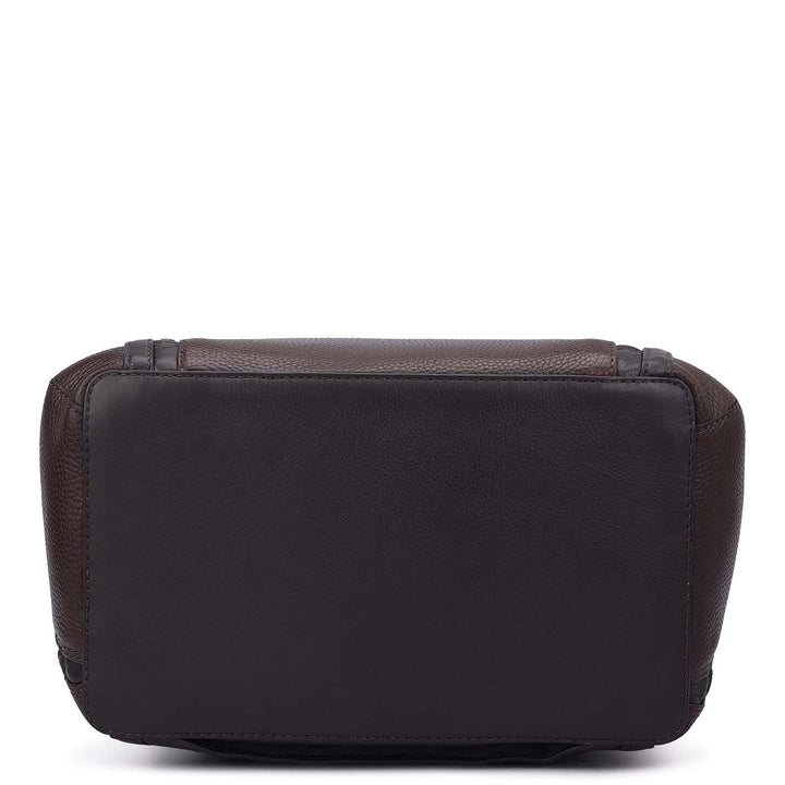 Wax Leather Backpack - Chocolate