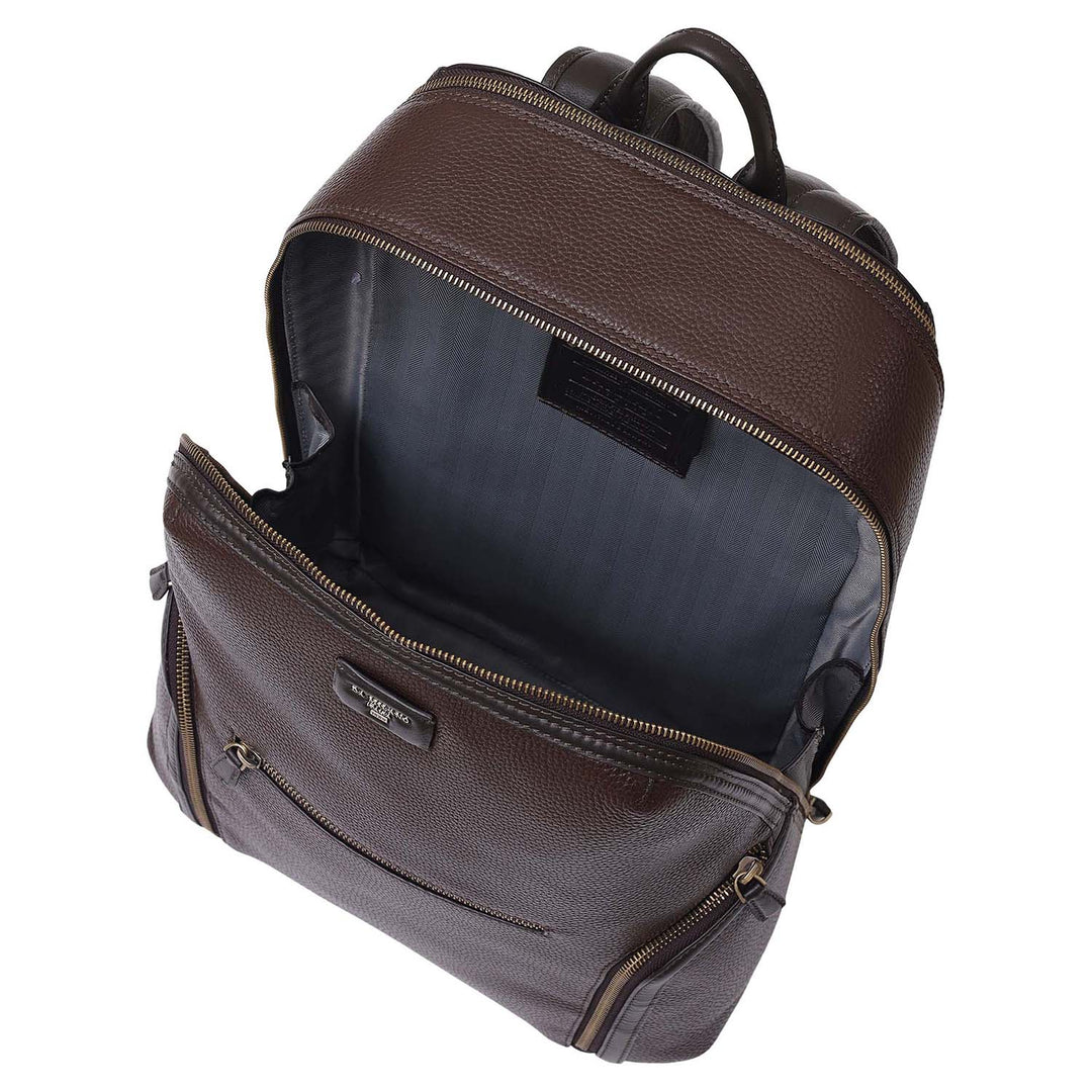 Wax Leather Backpack - Chocolate