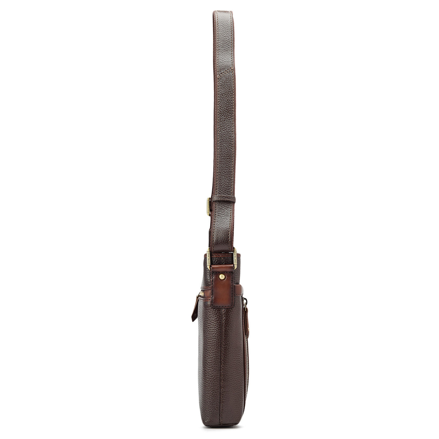 Wax Leather Men Sling - Chocolate