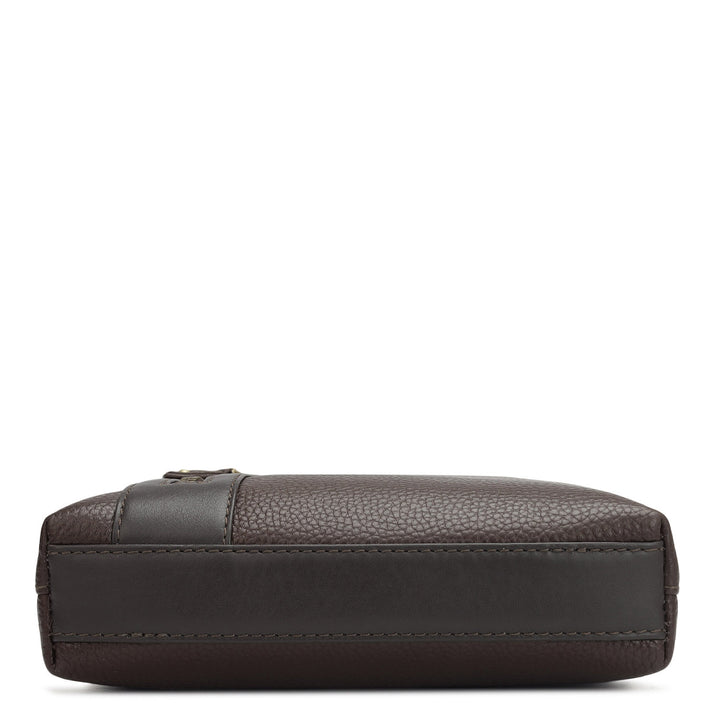 Wax Leather Men Sling - Chocolate